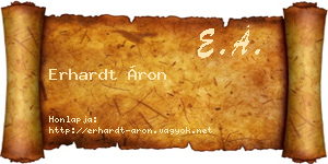 Erhardt Áron névjegykártya